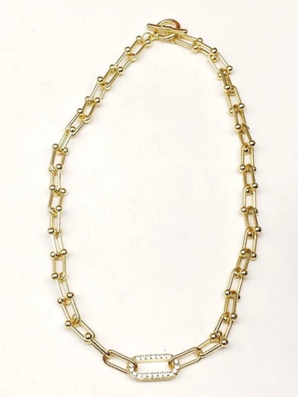 Gold-Plated Necklace with Authentic Louis Vuitton Padlock - Picture 2 of 6
